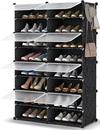 Attachable Cube Cabinet Shoe Rack Modular Storage Organizer