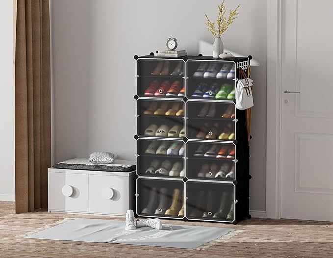 Attachable Cube Cabinet Shoe Rack Modular Storage Organizer