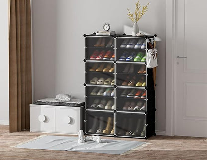 Attachable Cube Cabinet Shoe Rack Modular Storage Organizer