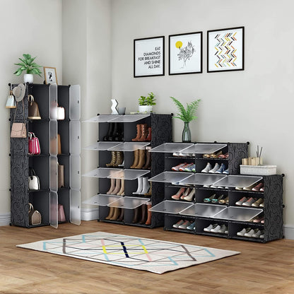 Attachable Cube Cabinet Shoe Rack Modular Storage Organizer