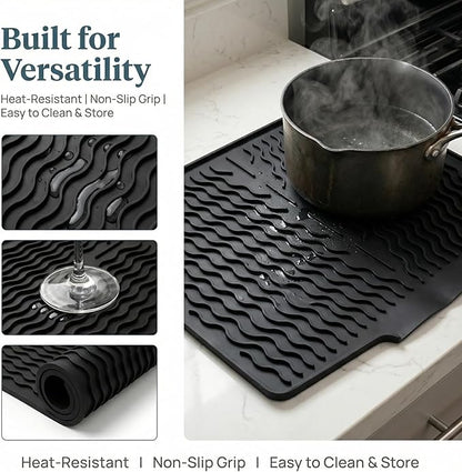 Luxury Silicone Dish Drying Mat for Kitchen Countertop