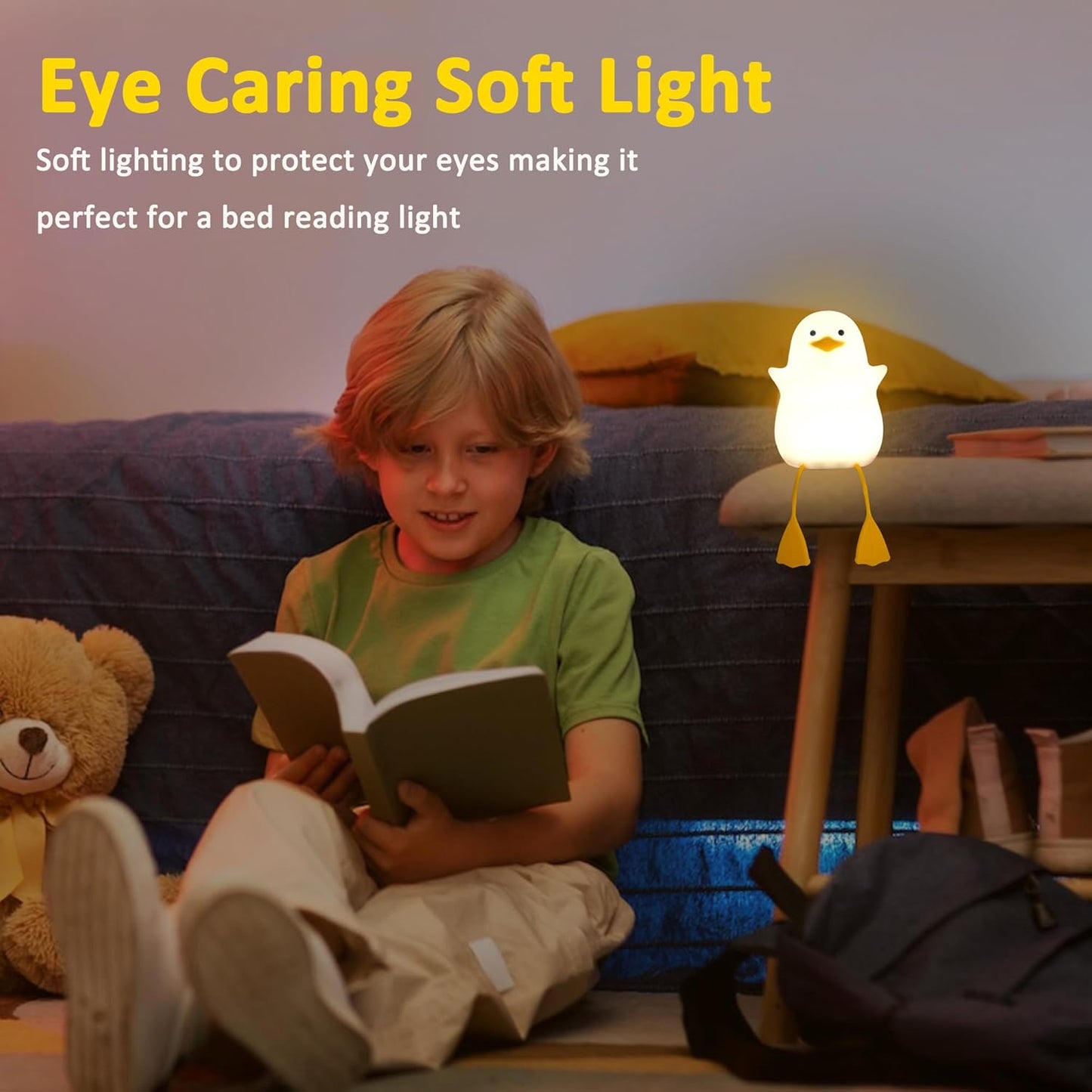 Cute Duck Night Lamp Adorable Soft Glow Light