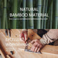 Luxury Bamboo Storage Shelf with Laundry Hamper & Open Shelves – Japandi Bathroom Organizer