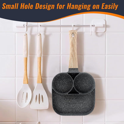 Nonstick Portion Frying Pan Multi Section Egg & Breakfast Pan