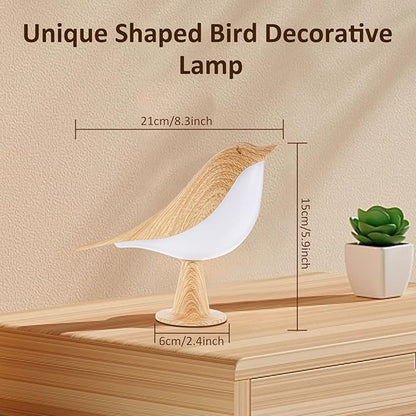 Luxury Bird LED Table Lamp – Wooden Decorative Night Light