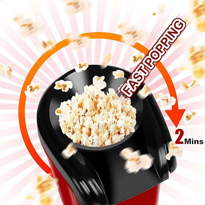 Electric Popcorn Maker Hot Air Popcorn Machine for Home Use