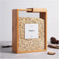 Bamboo Wooden Grain Storage Box Airtight Food Container for Kitchen