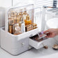 Acrylic Double Door Cosmetic Organizer Makeup Storage Box