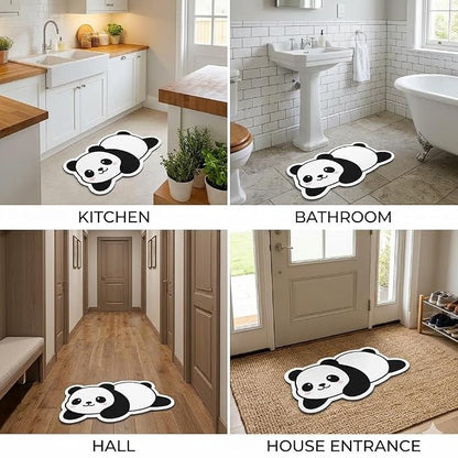 Luxury Panda Shaped Floor Mat for Kids Room & Entryway