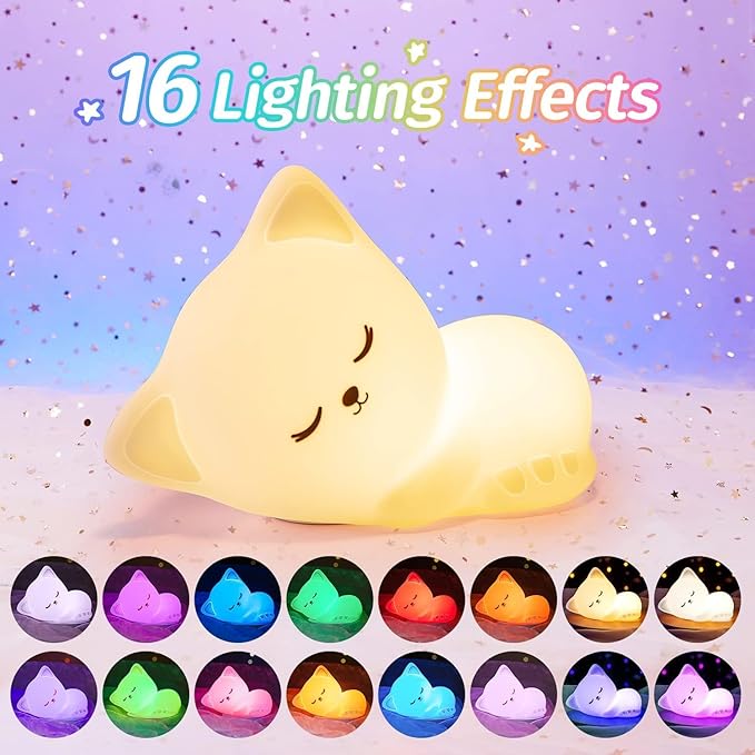 Soft Silicone Cat LED Lamp Night Light