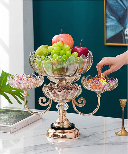 Acrylic Crystal Rotating Dry Fruit Stand