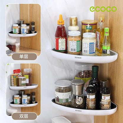 ECOCO No-Drill Corner Shower Caddy – Modern Waterproof Wall Organizer