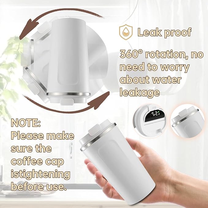 Smart Temperature Display Coffee Mug – Stainless Steel Thermal Cup