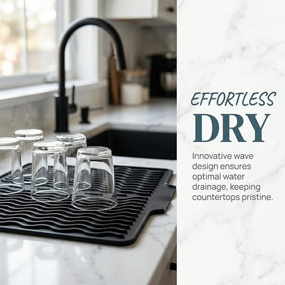 Luxury Silicone Dish Drying Mat for Kitchen Countertop