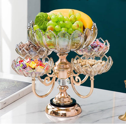 Acrylic Crystal Rotating Dry Fruit Stand