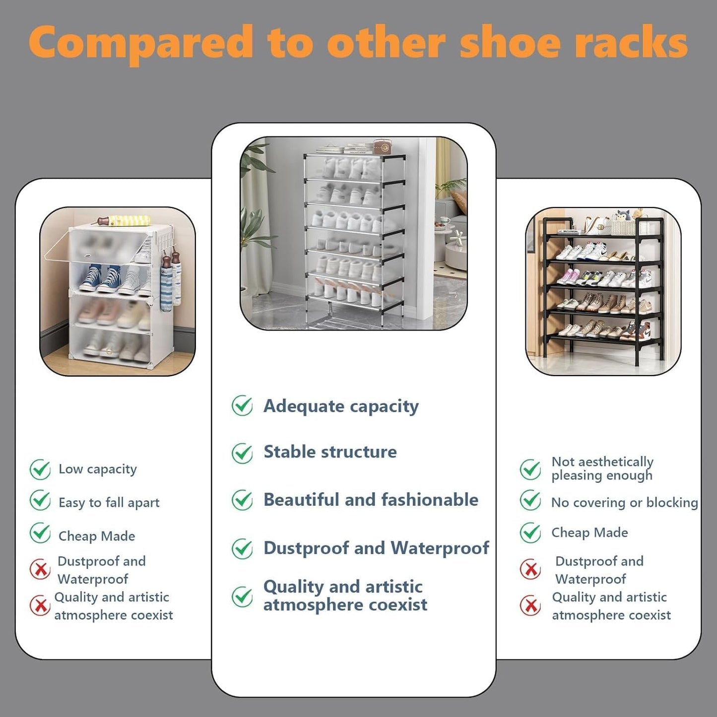 Dustproof Multilayer Shoe Rack