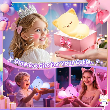 Soft Silicone Cat LED Lamp Night Light