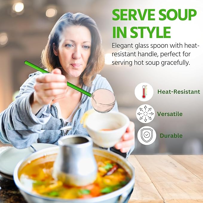 Heat Resistant Tarka Spoon Long Handle Cooking and Serving Spoon