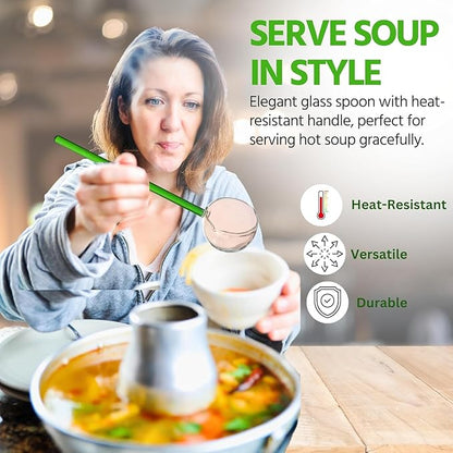 Heat Resistant Tarka Spoon Long Handle Cooking and Serving Spoon