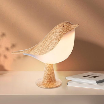Luxury Bird LED Table Lamp – Wooden Decorative Night Light