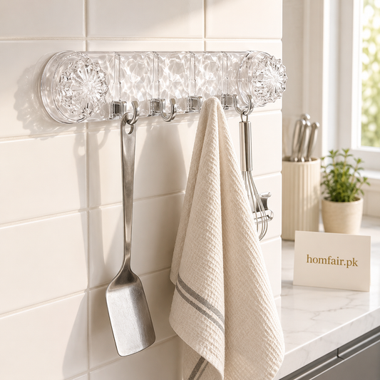 Luxury Crystal Wall Mounted Kitchen Hook Rack (1 Piece)