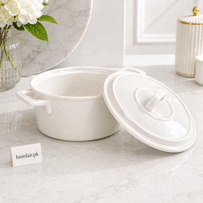 Danny Home 1.2L Porcelain Casserole with Lid