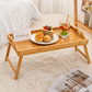 Premium Foldable Bamboo Bed Tray Table for Breakfast, Laptop & Serving