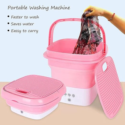 Mini Foldable Washing Machine Portable Laundry Washer for Home and Travel