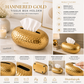 Luxury Hammered Gold Oval Tissue Box Holder – Modern Decorative Tissue Case