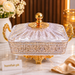 Luxury Acrylic Casserole Serving Dish with Gold Stand & Lid