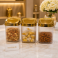 Premium Airtight Acrylic Storage Container Set with Gold Lids (1 Pieces)
