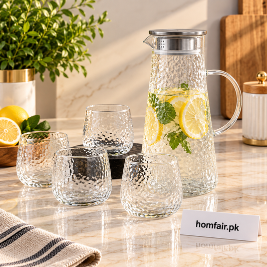 Danny Home Luxury 5-Piece Borosilicate Tea Pot Set – 1790ml Premium Tea Serving Collection