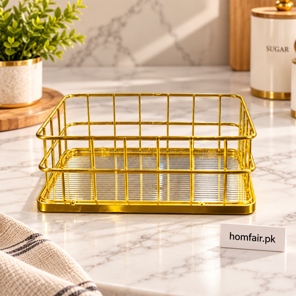 Luxury Wire Storage Basket | Multipurpose Kitchen & Home Organizer