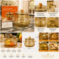 2.5L Pumpkin Pattern Glass Cooking Pot with Lid