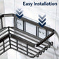 No-Drill Corner Shower Caddy Set Waterproof Bathroom Organizer Rack