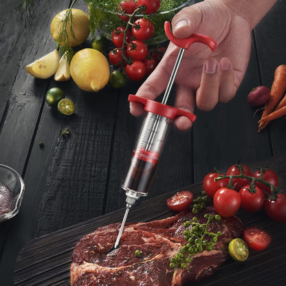 Meat Marinade Syringe Stainless Steel BBQ Flavor Injector