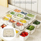 Divided Serving Tray with Lid and Handle Clear Snack Box