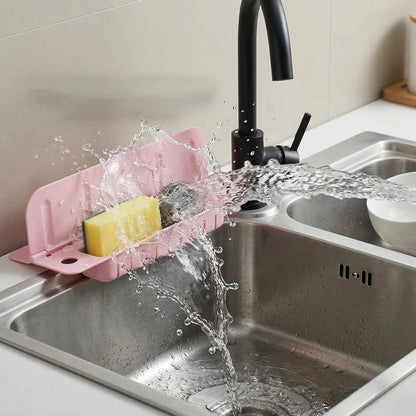 Multi-Purpose Sink Splash Guard & Dish Drying Organizer