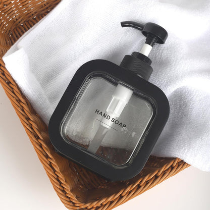 Premium Square Liquid Soap Dispenser Modern Refillable Pump Bottle