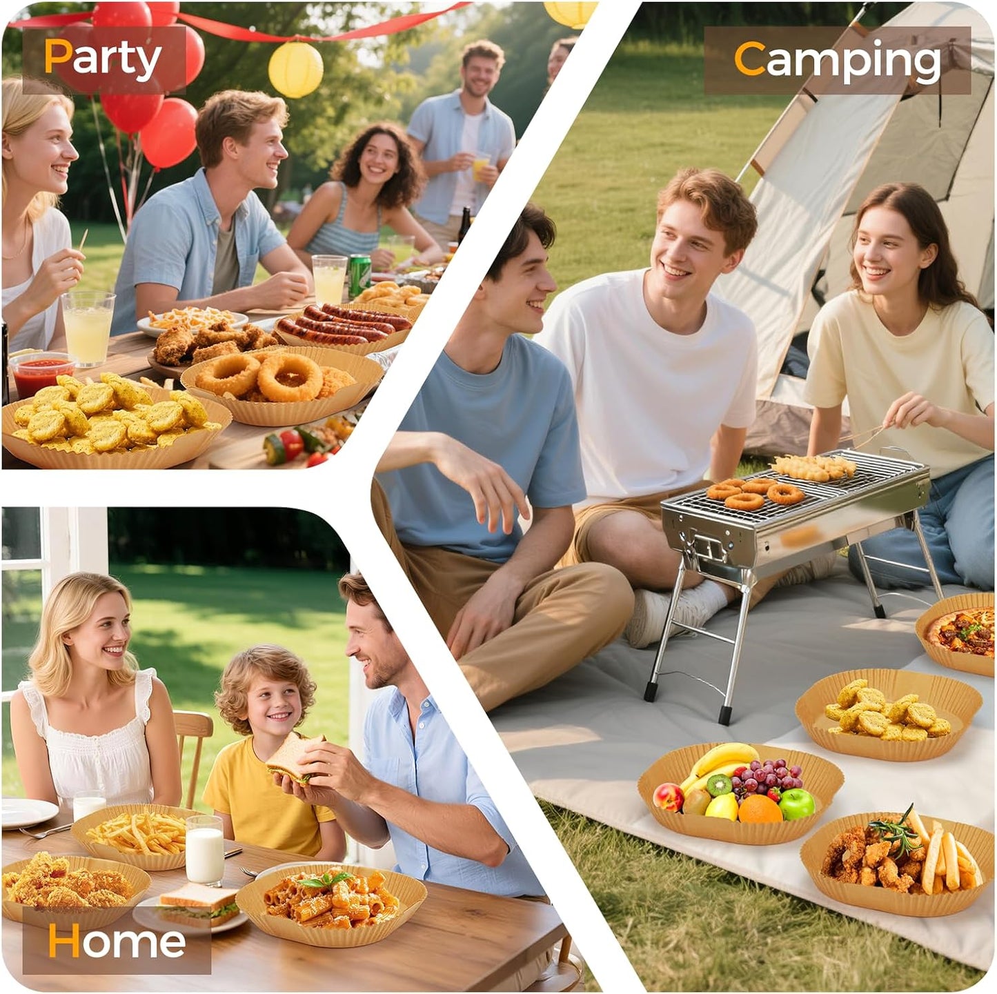Premium Air Fryer Paper Liners Disposable Baking Sheets – Non Stick Oil Proof Basket Liners