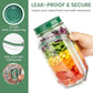 FreshVault Luxe Leakproof Salad Jar – Portable Food Container with Dressing Cup Premium On-the-Go Meal Bottle