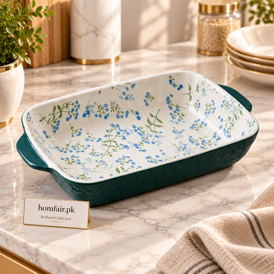 Brilliant Luxury Blue Myosotis 13" Baking Dish – Stylish Oven-to-Table Bakeware for Everyday Use