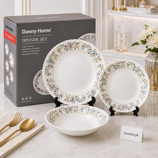 Danny Home 18pcs Floral Vine Dinner Set