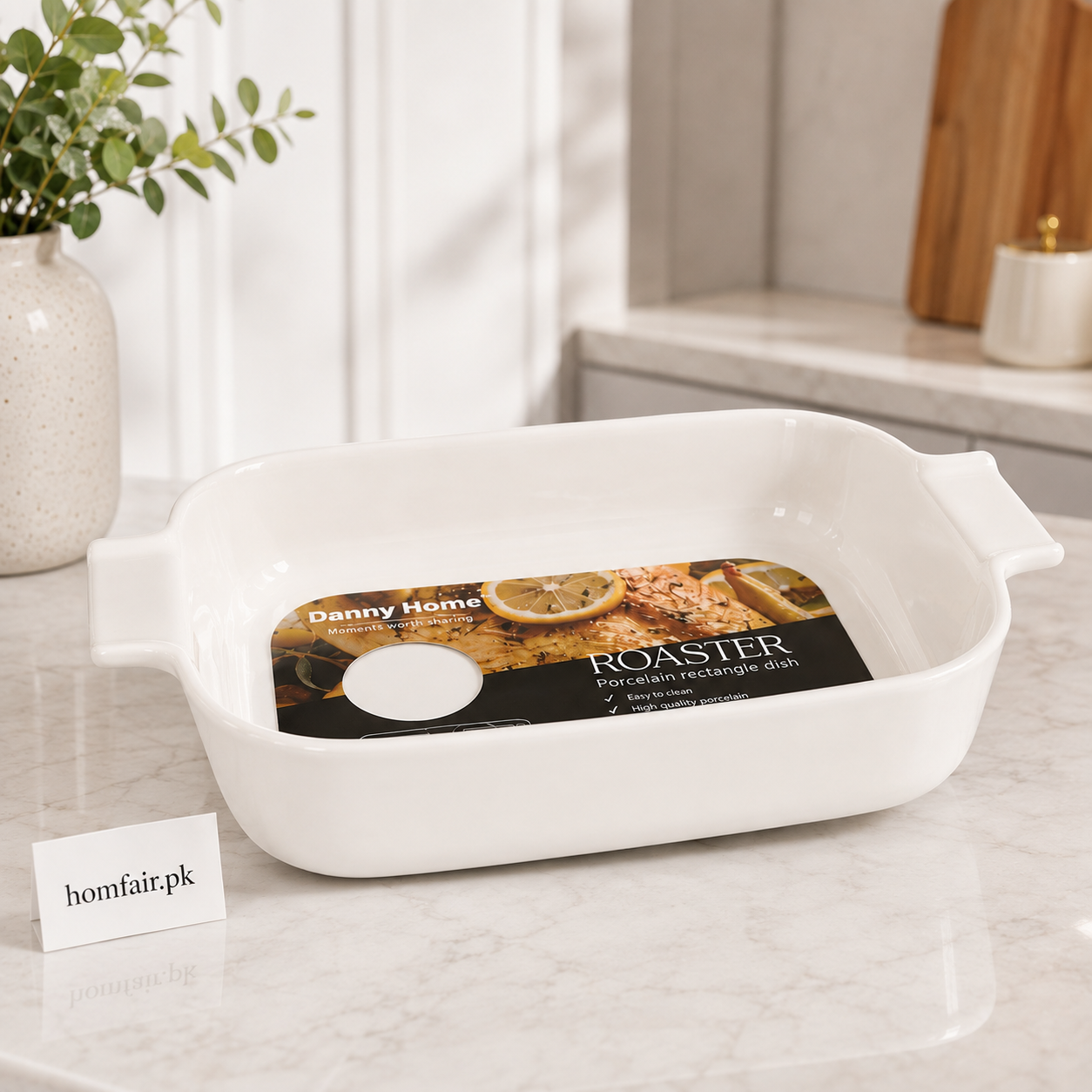 Danny Home 11.5" Porcelain Rectangular Serving Dish
