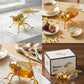 Luxury Bee Honey Jar with Golden Spoon