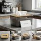 Rectangular Transparent Tissue Holder with Bamboo Lid