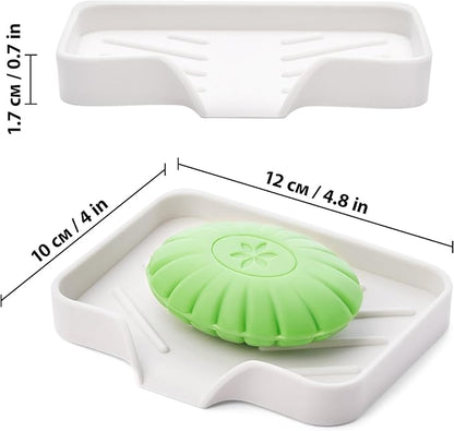 Self-Draining Soap Holder Tray Kitchen & Bathroom Soap Dish