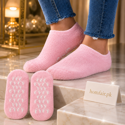 Moisturising Gel Socks Soft Hydrating Spa Socks for Dry & Cracked Heels