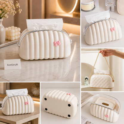 Elegant Handbag Style Tissue Box Holder