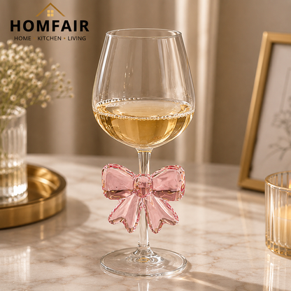 Elegant Bow Stem Glass Luxury Crystal Design